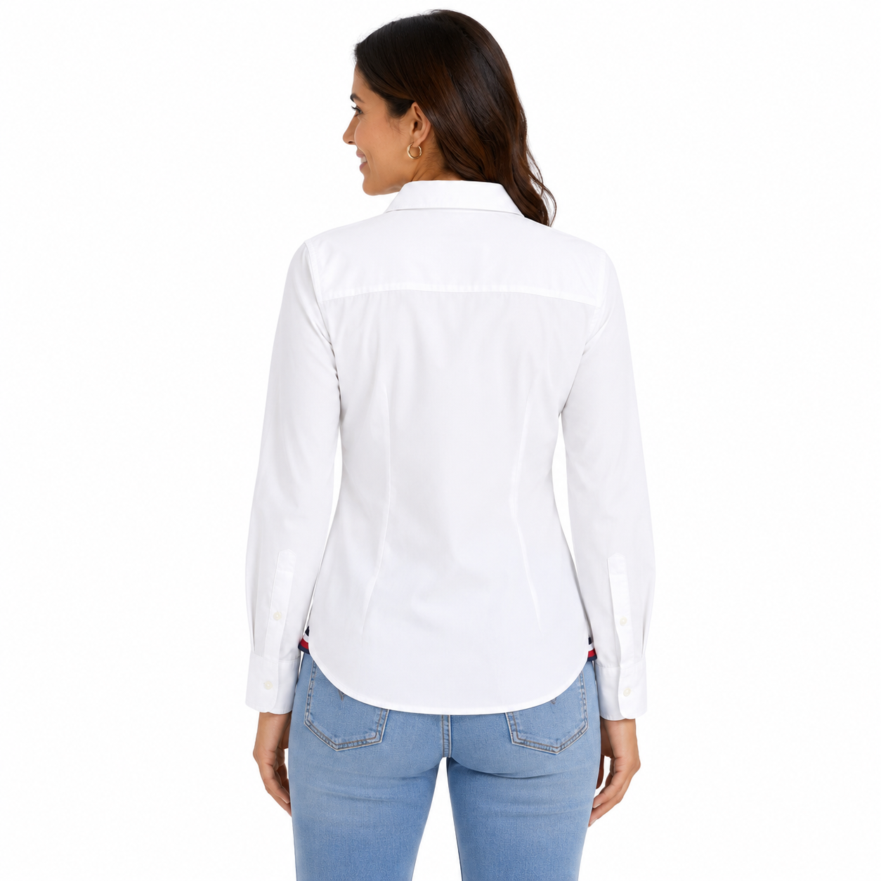 Tommy Hilfiger womens ROLL TAB SHIRT - SOLID Button Down Shirt