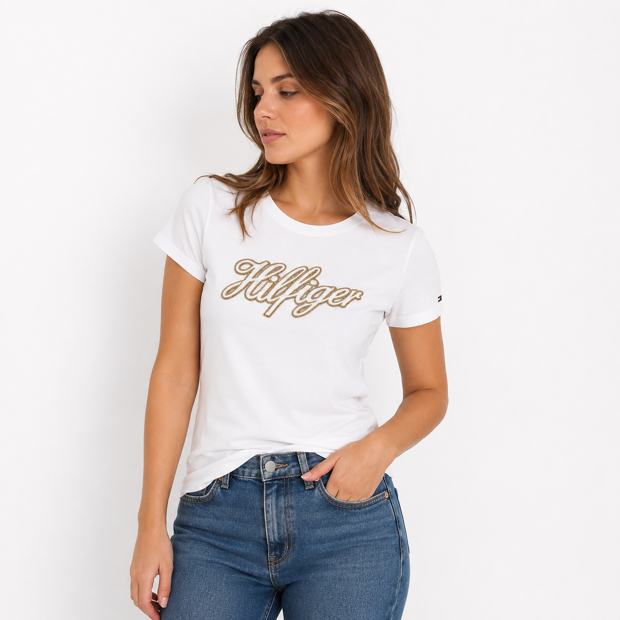 Tommy Hilfiger Script Hilfiger Logo T-Shirt