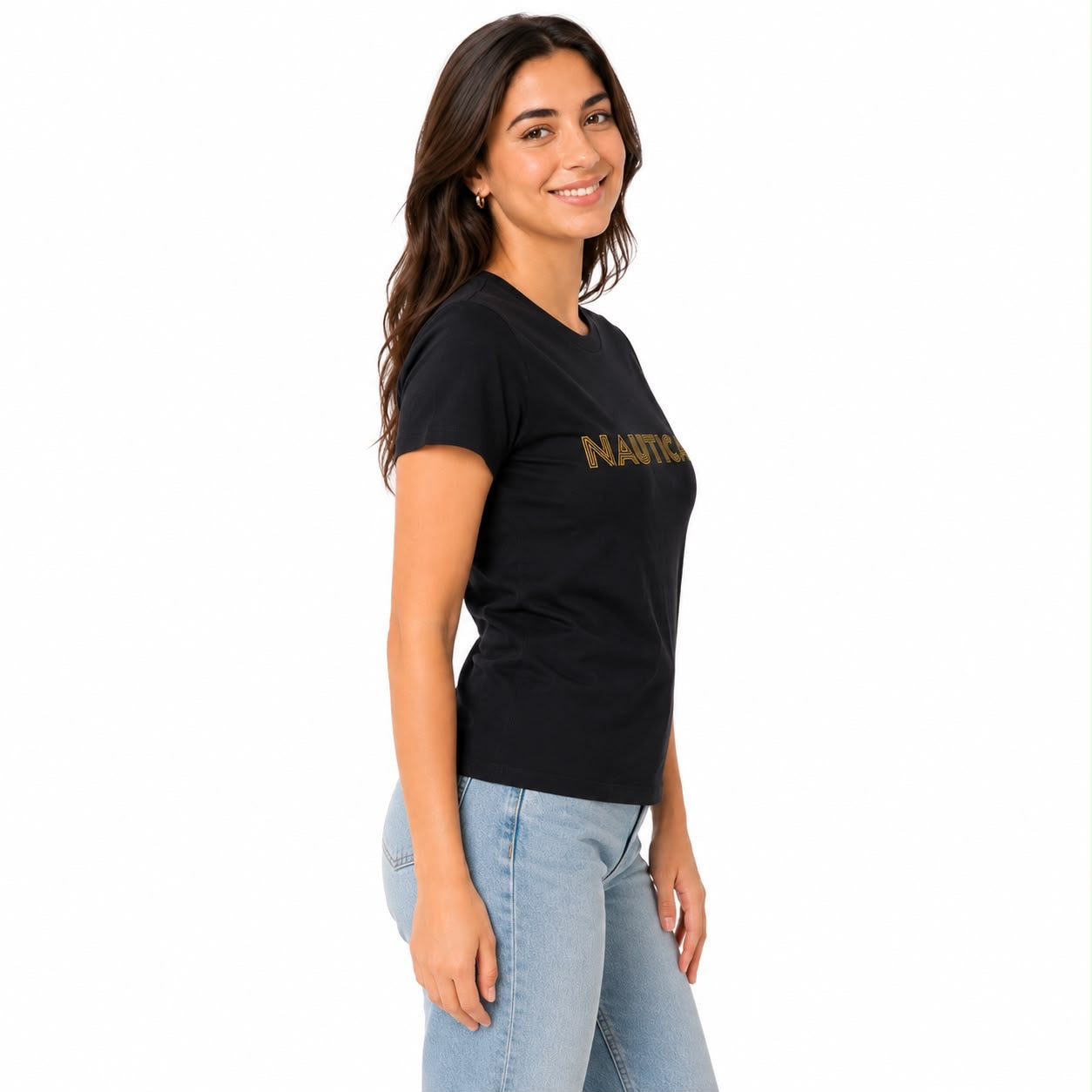 Nautica Heritage Logo Glitter Graphic T-Shirt