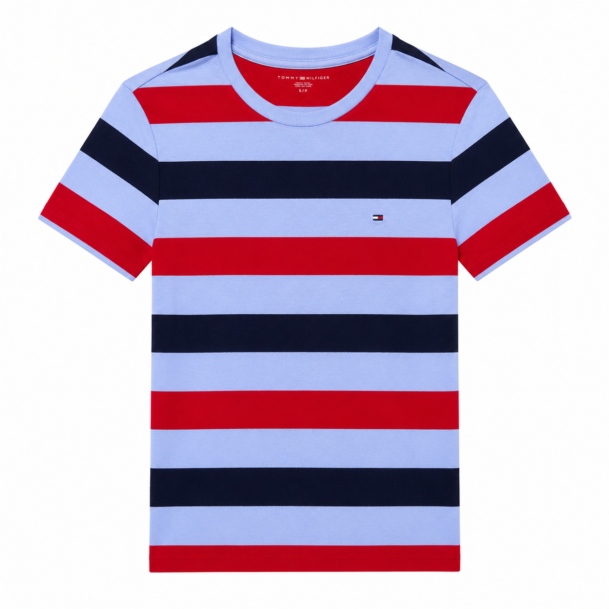 Tommy Hilfiger women's t-shirt with red, white and blue rugby stripes