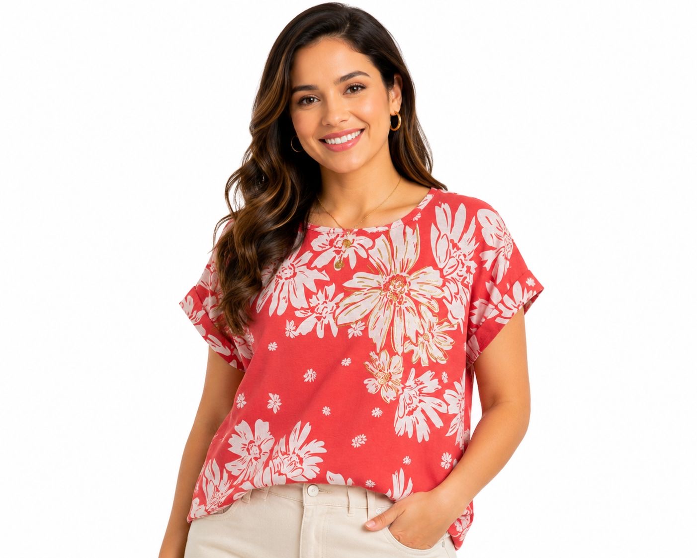 ECLA-Intense coral t-shirt
