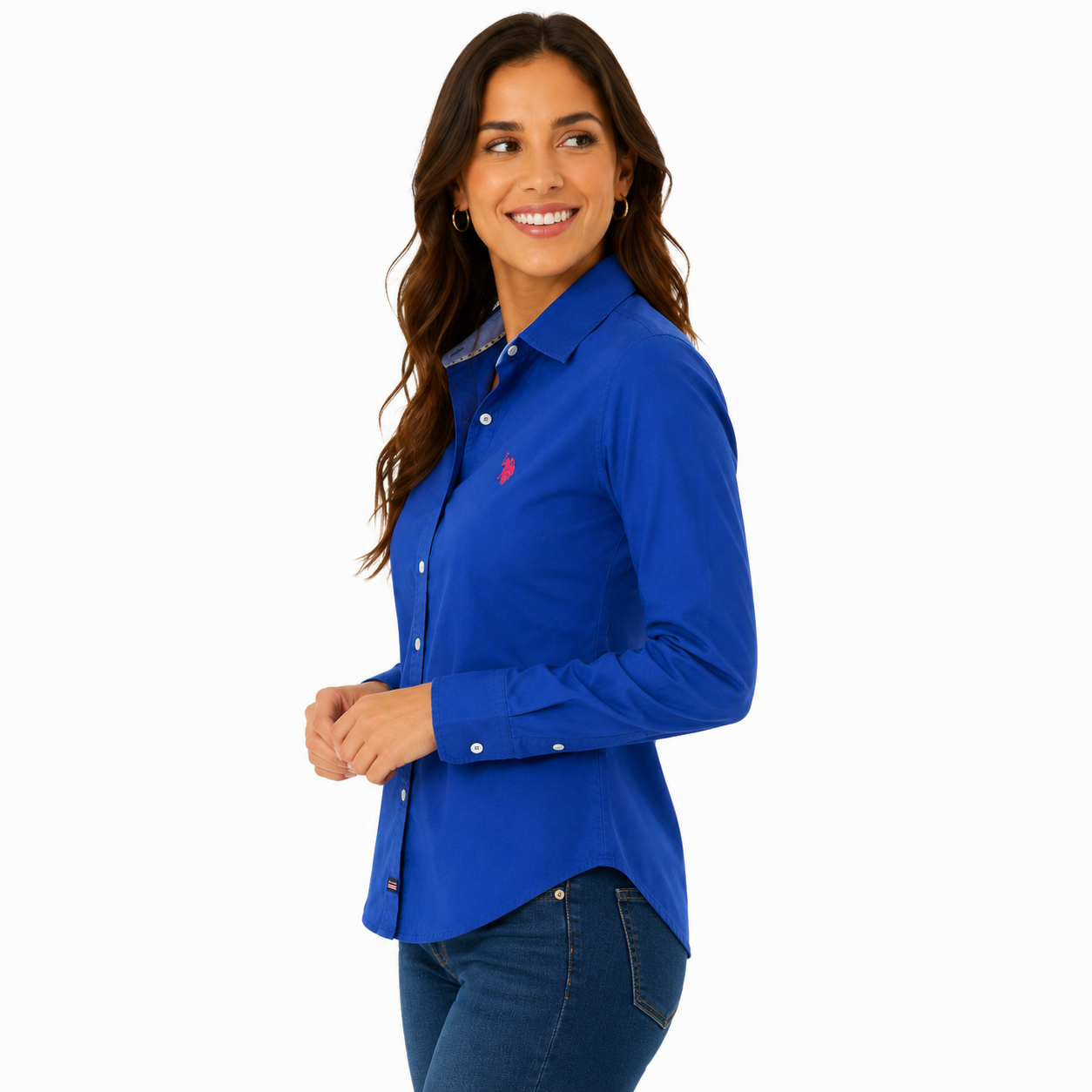 U.S Polo Assn Solid Stretch Poplin Shirt
