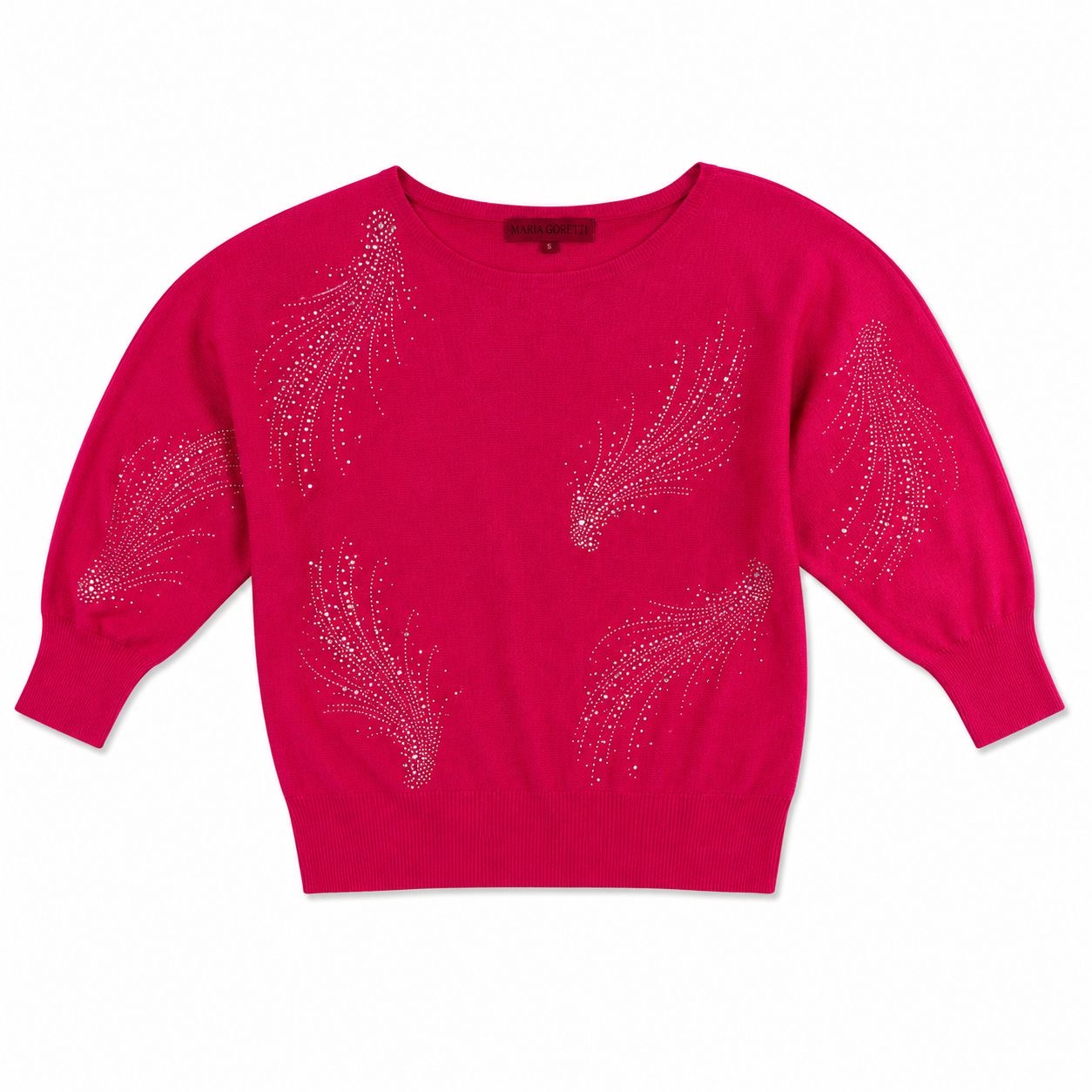 Love Scarlett knitted sweater in fuchsia color or "goji berry