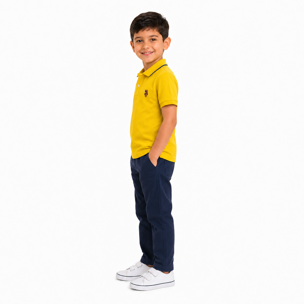 U.S. POLO ASSN-Classic yellow polo shirt