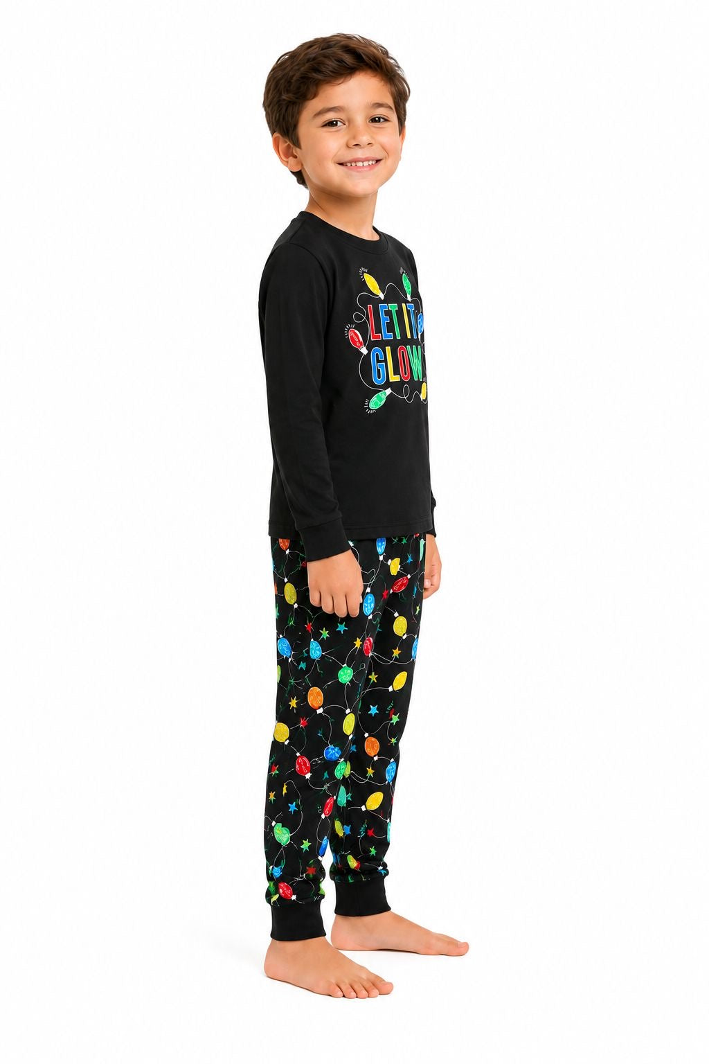 PLACE-Christmas family pajama set "Let It Glow