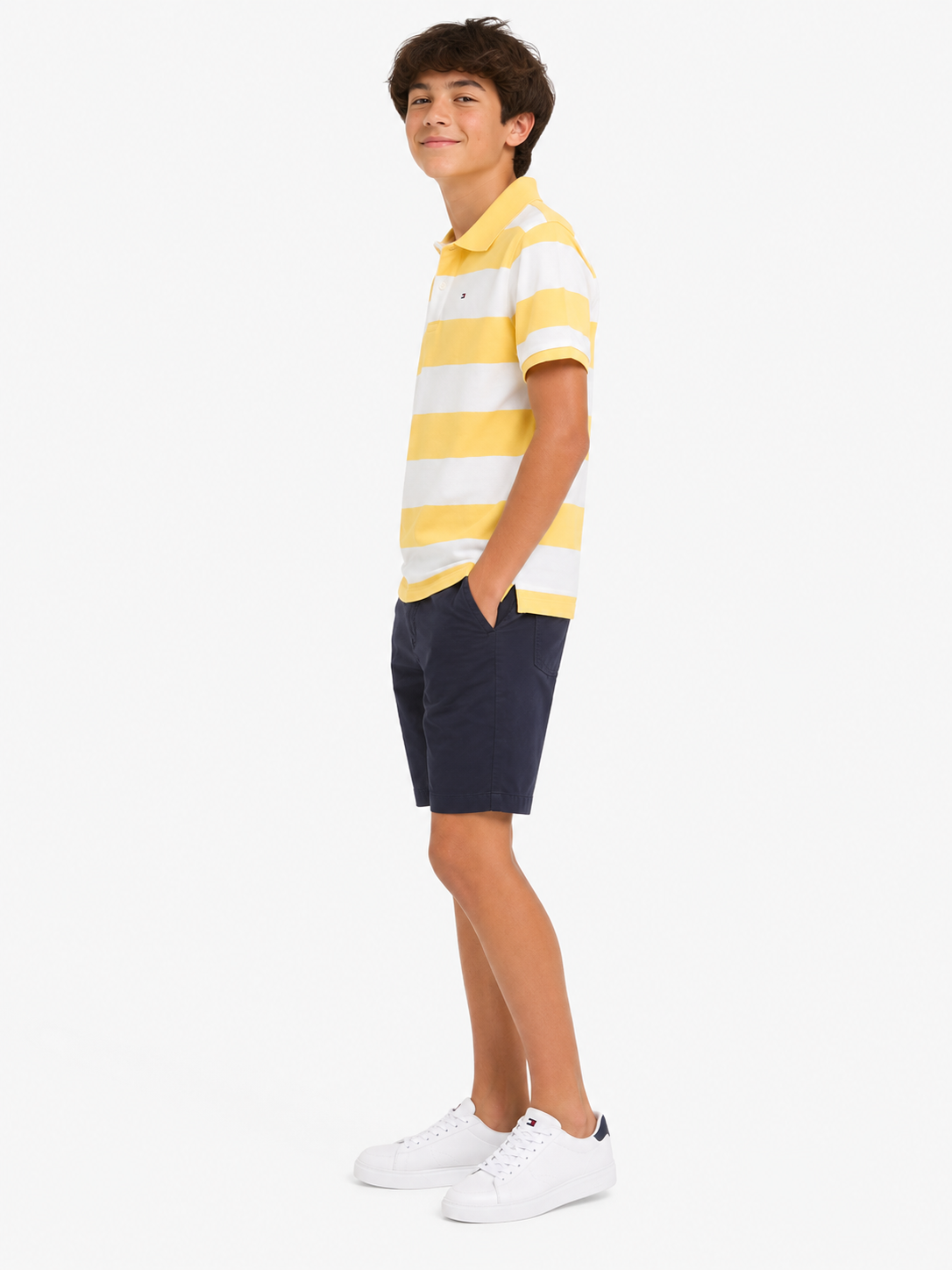 Tommy Hilfiger Men's Short Sleeve Mesh Pique Custom Fit Polo Shirt