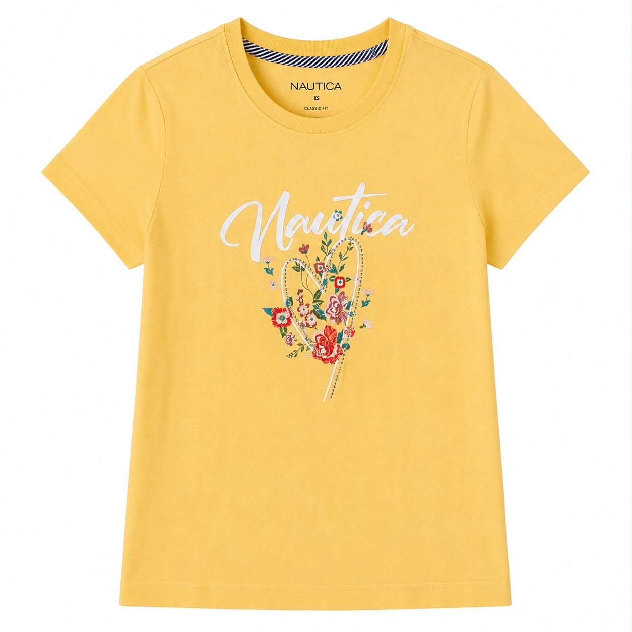 Nautica Heart And Flowers Graphic T-Shirt