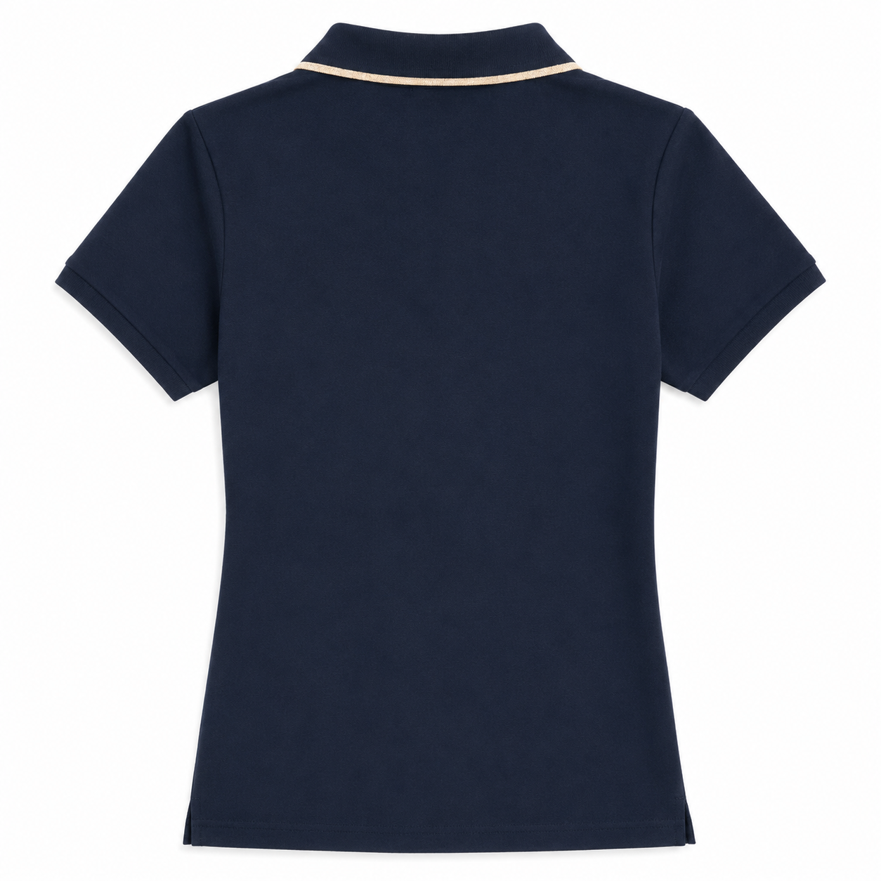 Tommy Hilfiger Navy blue polo shirt features a striped detail