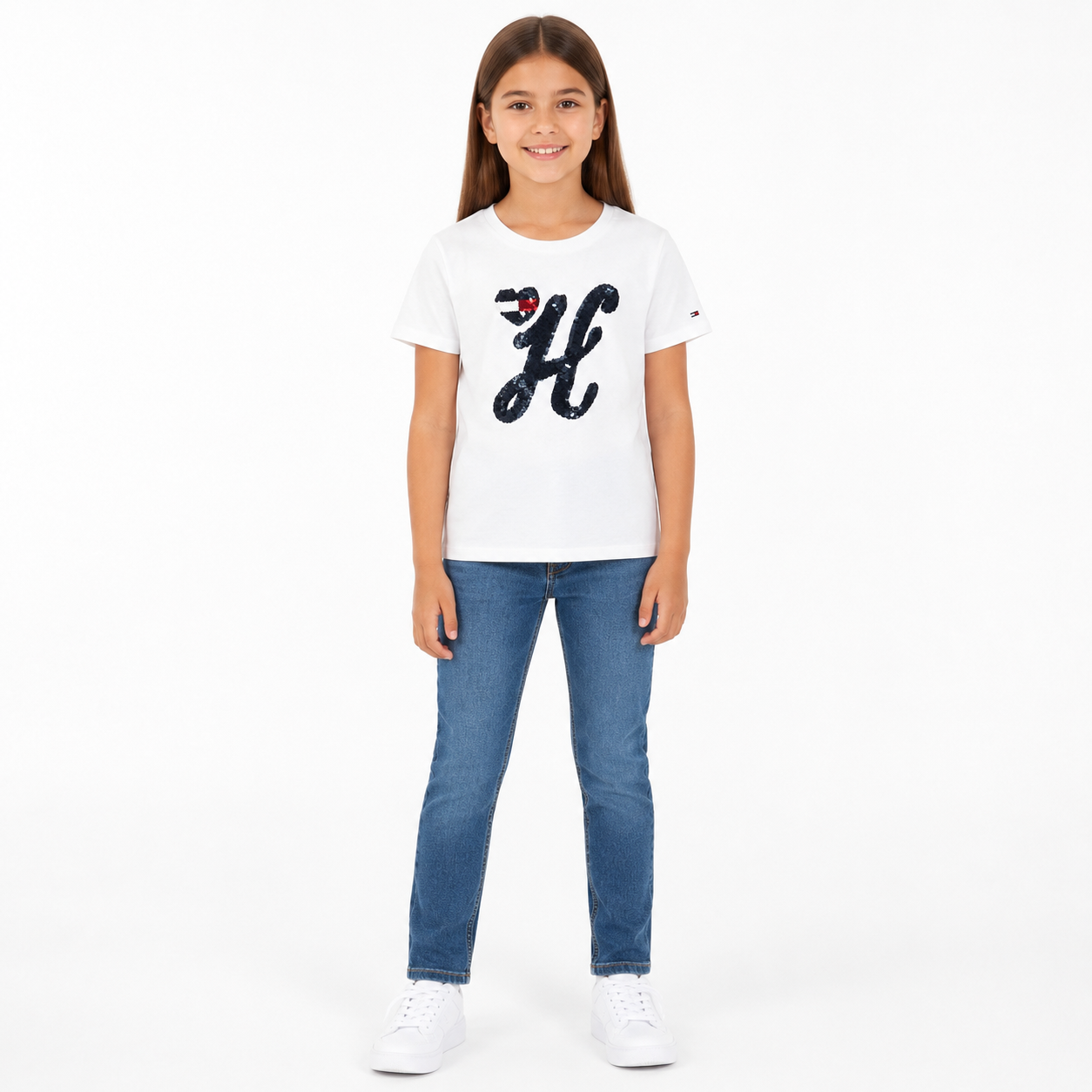Tommy Hilfiger Kids' Sequin Logo T-Shirt