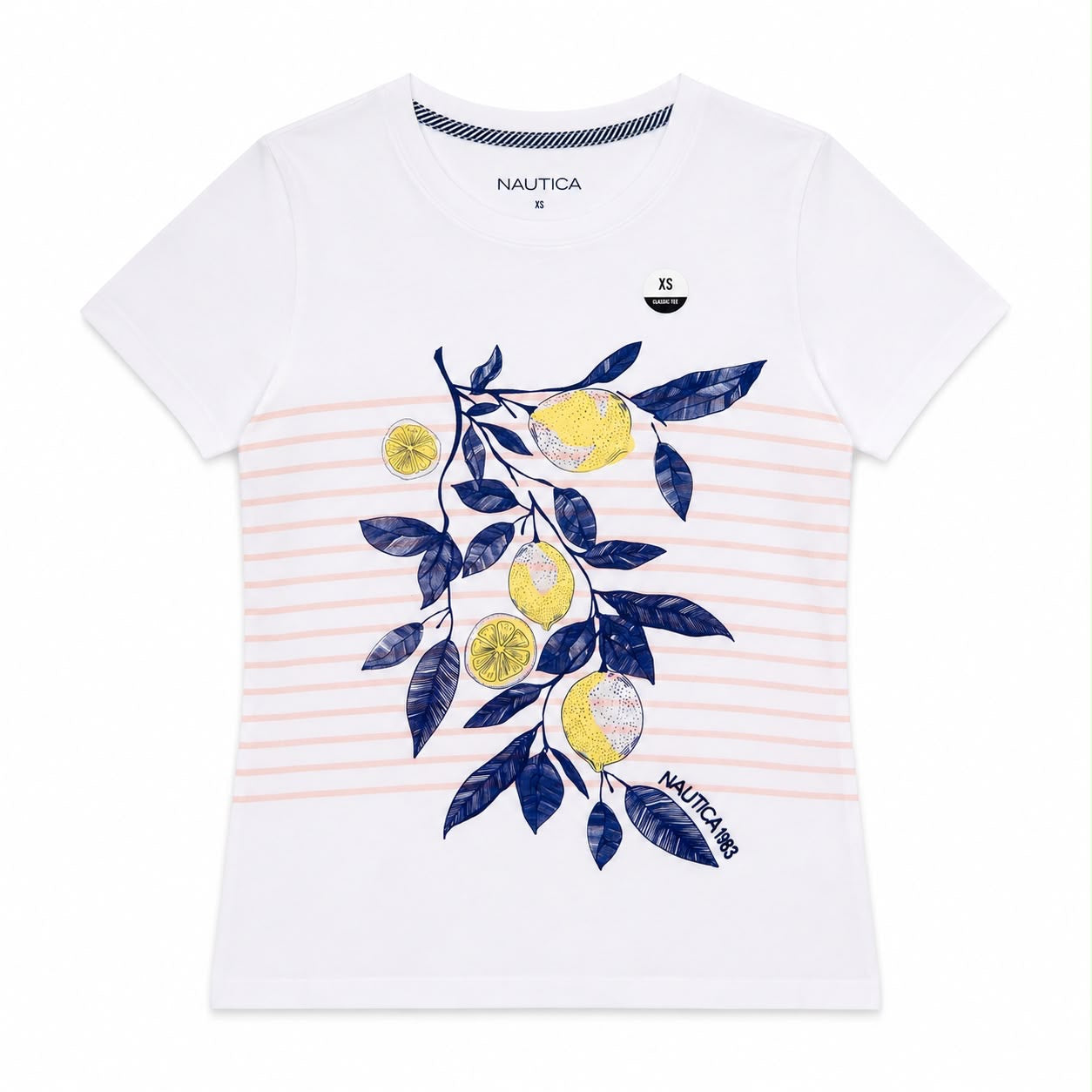 Nautica Stripes And Lemon Graphic T-Shirt