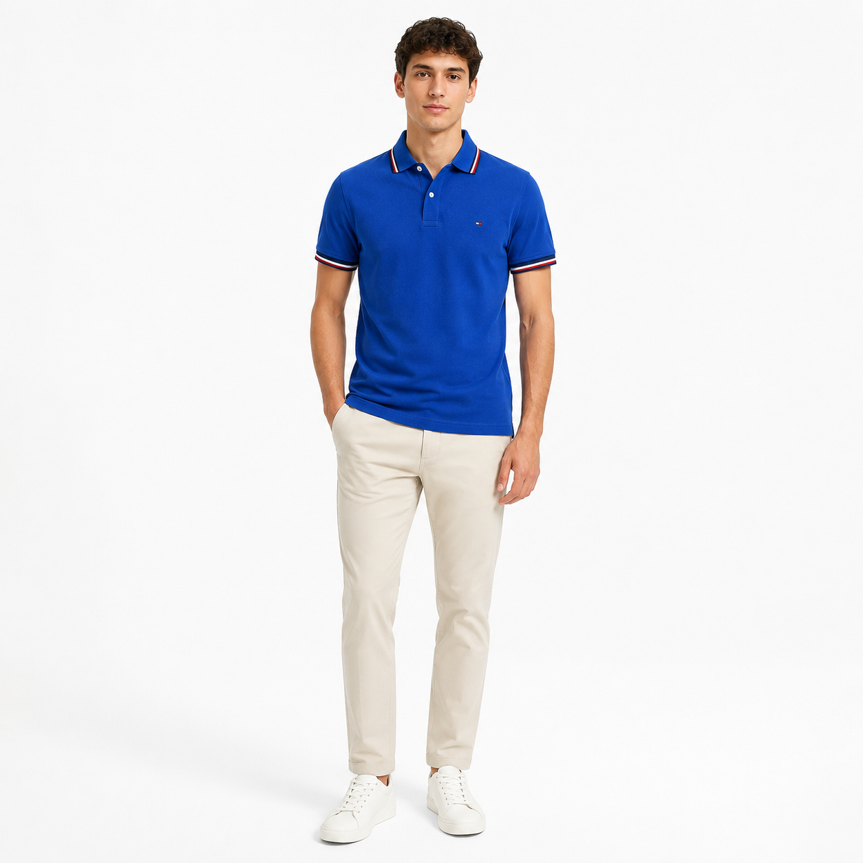 Tommy Hilfiger slim fit tipped piqué polo shirt