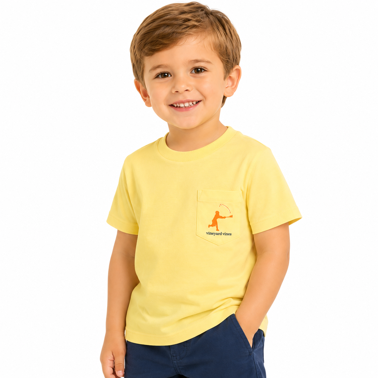 Vineyard Vine-Camiseta de manga corta con bolsillo y estampado de ballena de béisbol
