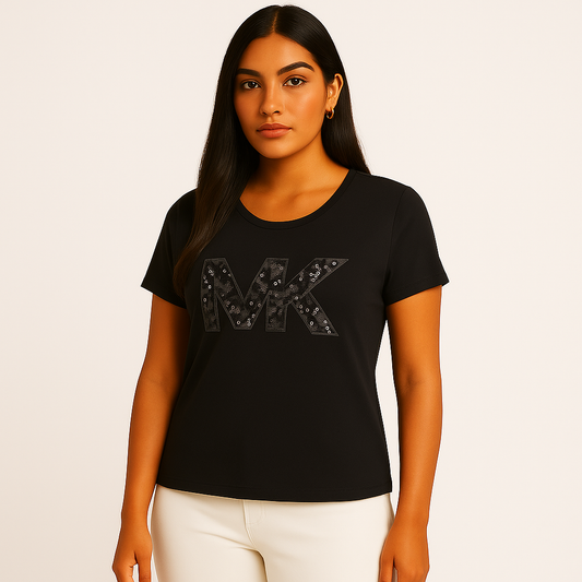 Michael Kors Women's Rhinestone-Logo T-Shirt