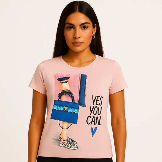 Vinizbena Women’s Made of Sequins and Stones T-Shirt