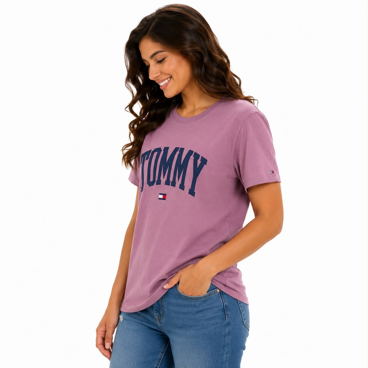 Tommy Hilfiger Embroidered Logo Regular Fit Cotton T-Shirt