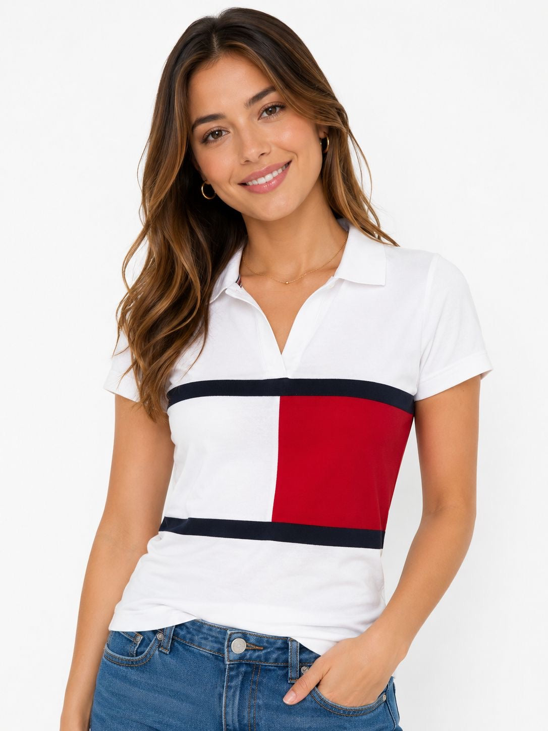 Tommy Hilfiger brand women's polo shirt