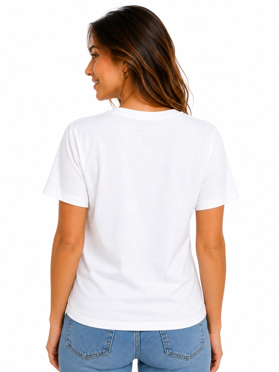 GUESS-White short-sleeved t-shirt for women
