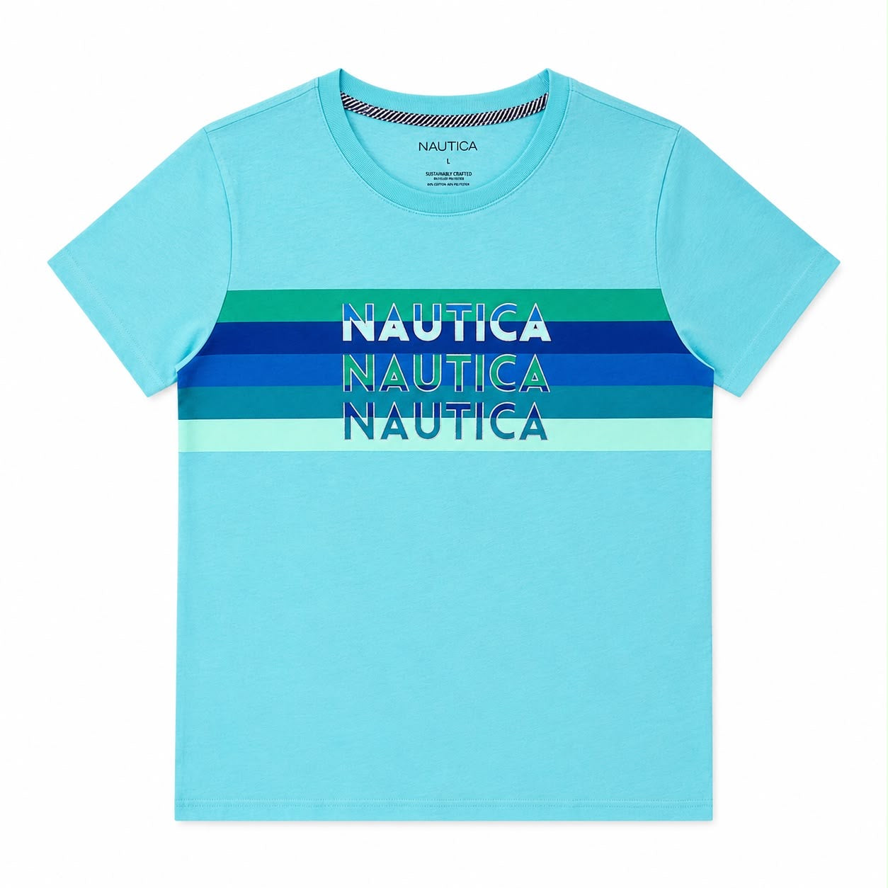 Náutica  glitter logo graphic t-shirt