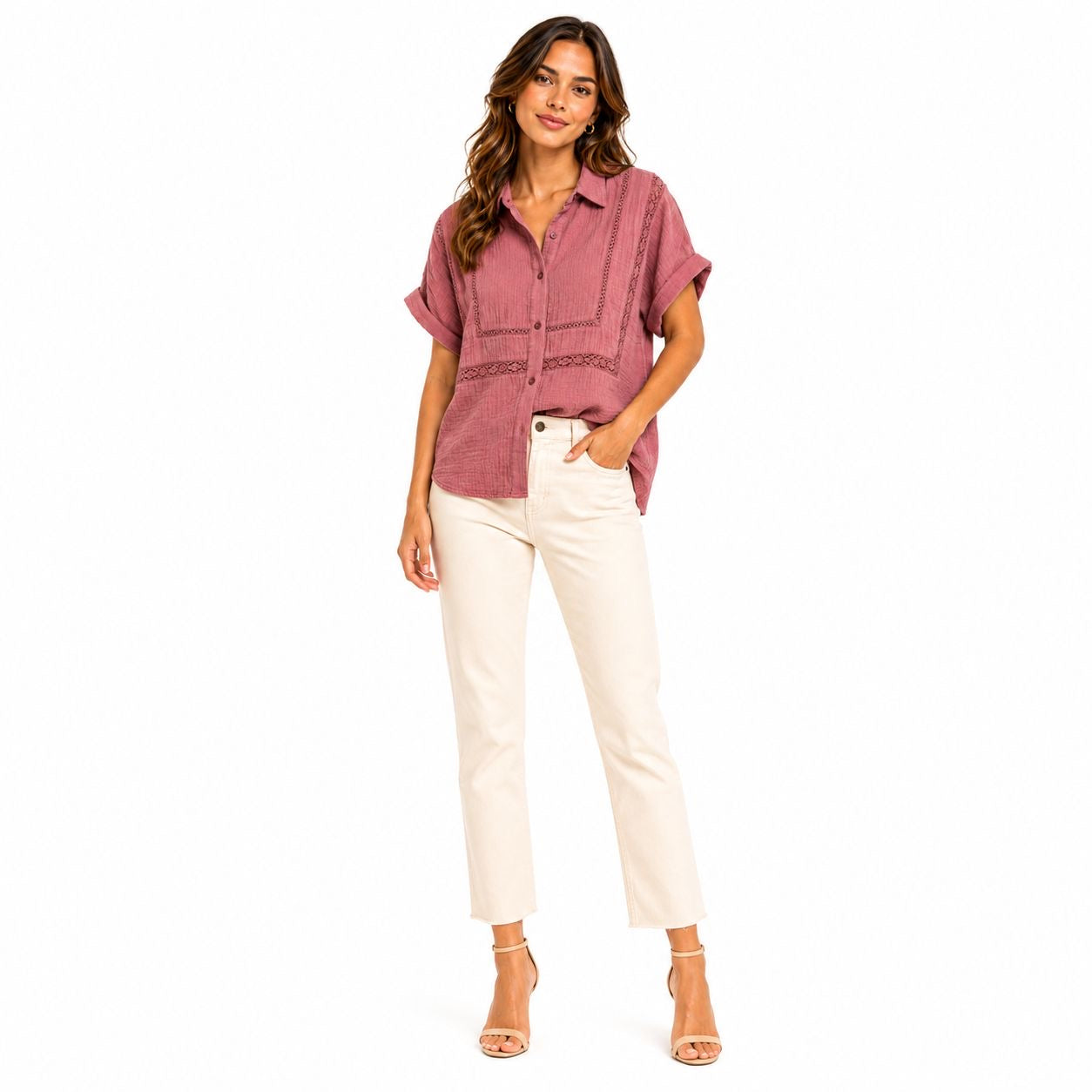Lucky Brand cotton chiffon shirt