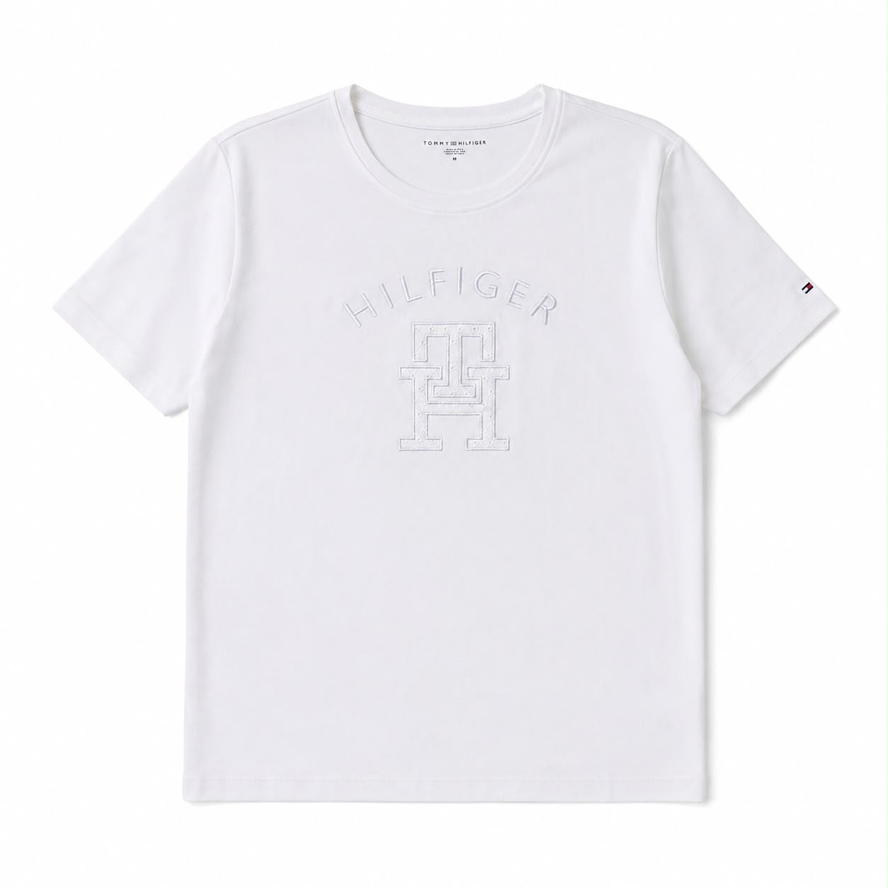 Tommy Hilfiger-Embroidered Tonal Monogram Logo T-Shirt
