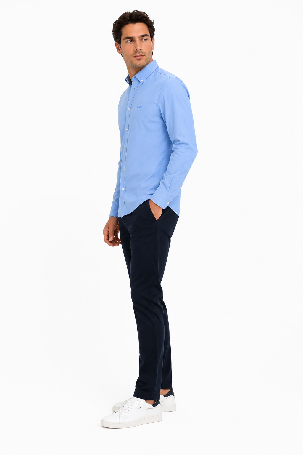 HUGO BOSS men's long-sleeved casual shirt