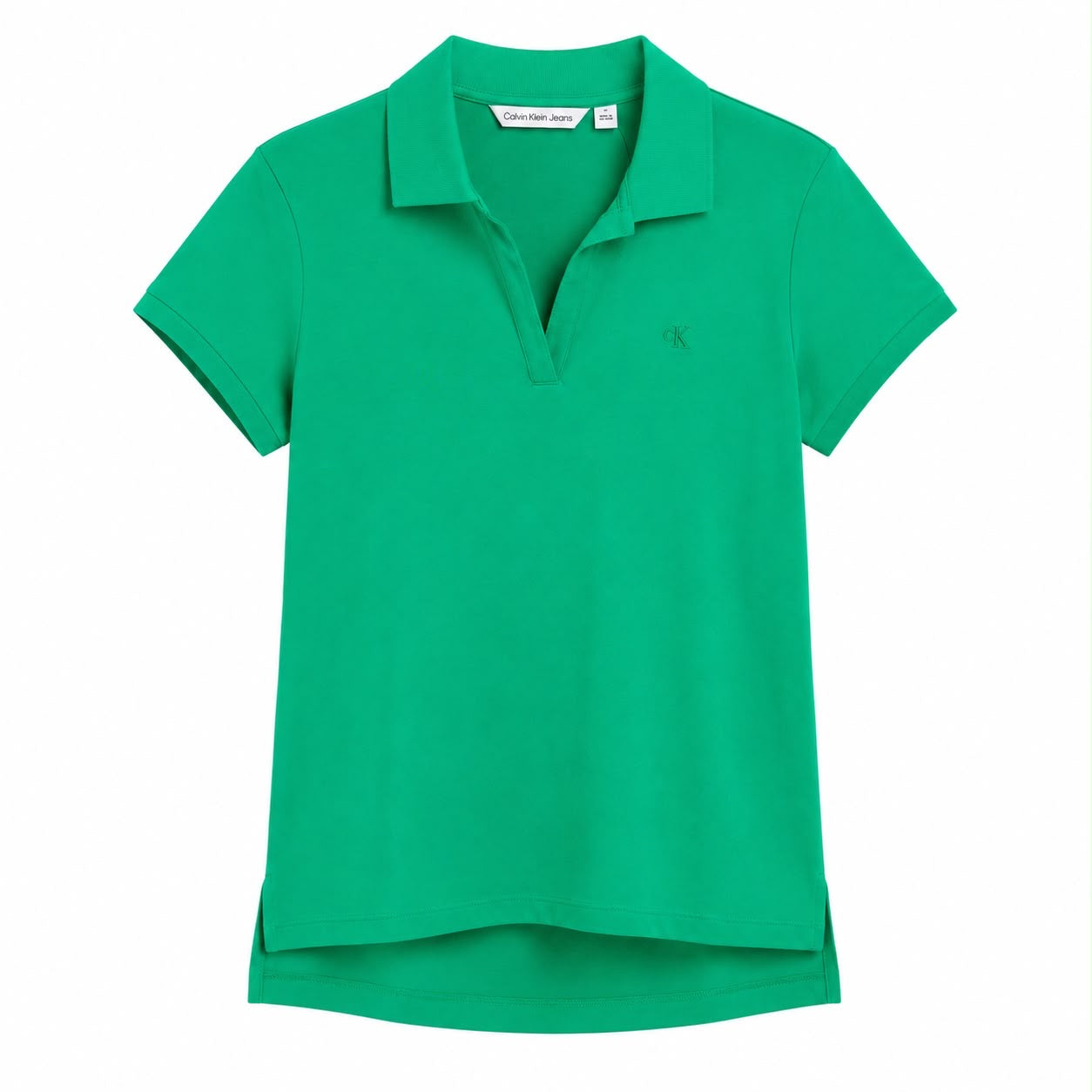 Calvin Klein Jeans Women's Ribbed Short-Sleeve Polo Shirt