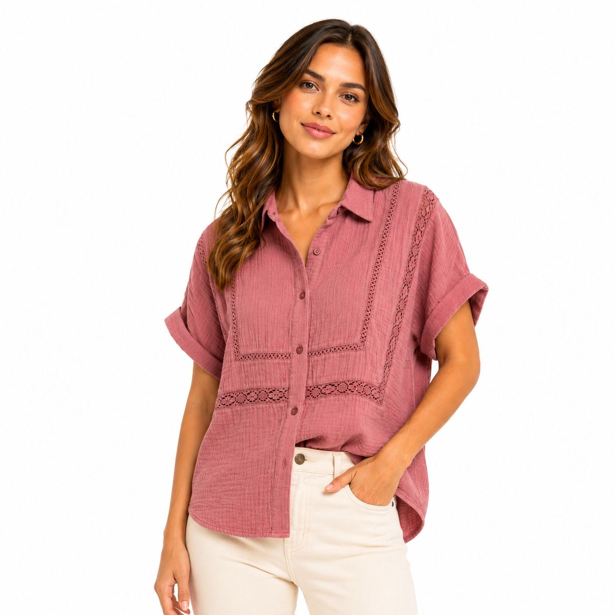 Lucky Brand cotton chiffon shirt
