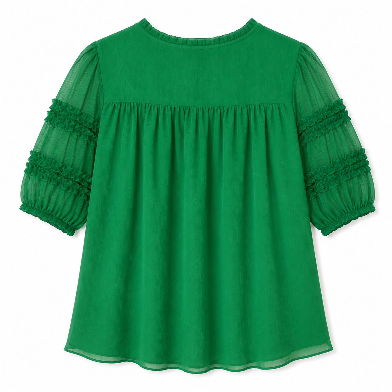 DR2 Green blouse with puff sleeves Women’s