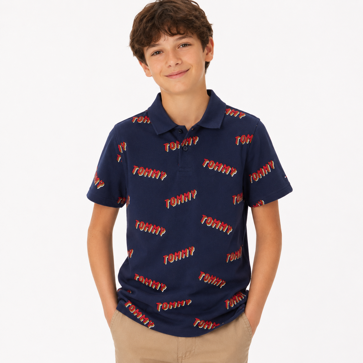 Tommy Hilfiger Kids Cobalt Sapphire Cotton Logo T-Shirt