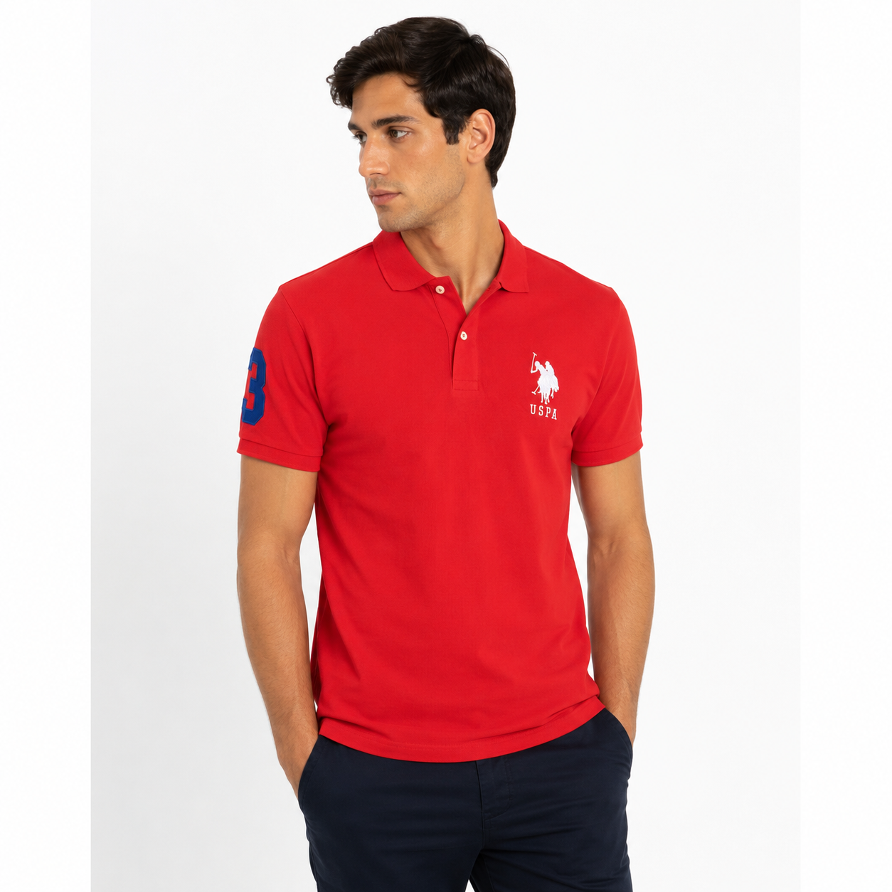 U.S. Polo Assn Men's Solid Pique Polo Shirt