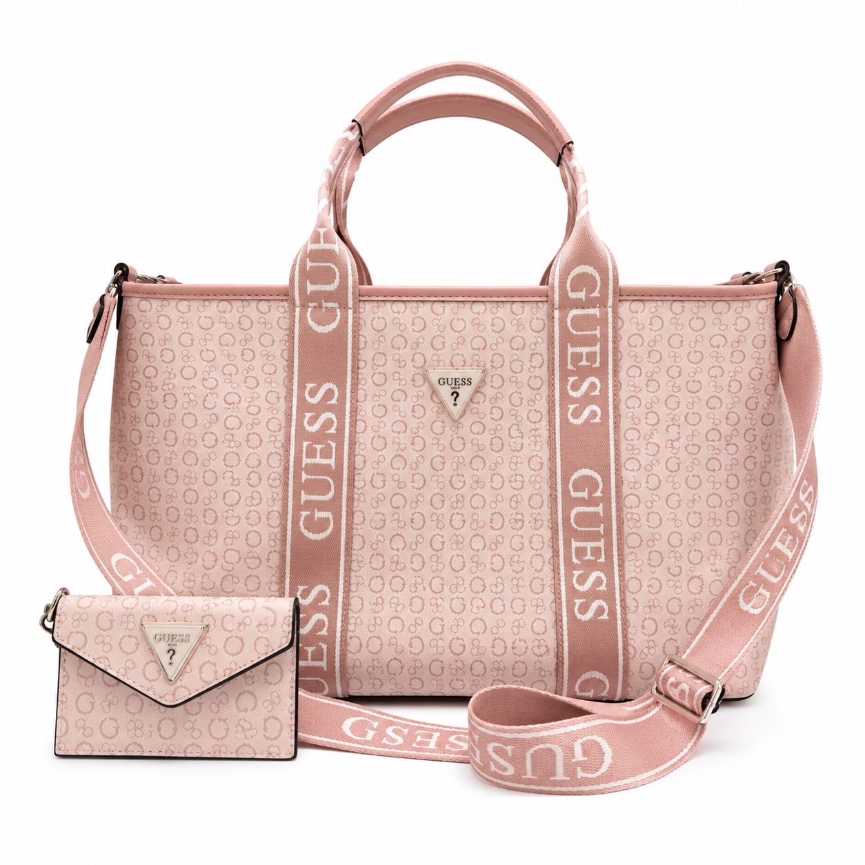 Guess Rose Petal Quinley Printed Mini Tote