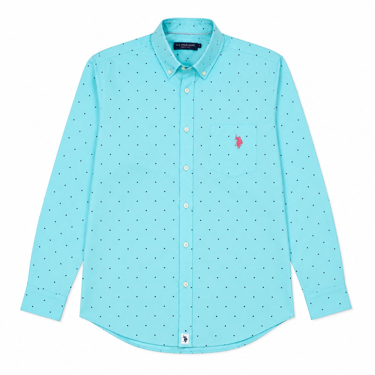 U.S Polo Assn Dot Poplin Long Sleeve Shirt