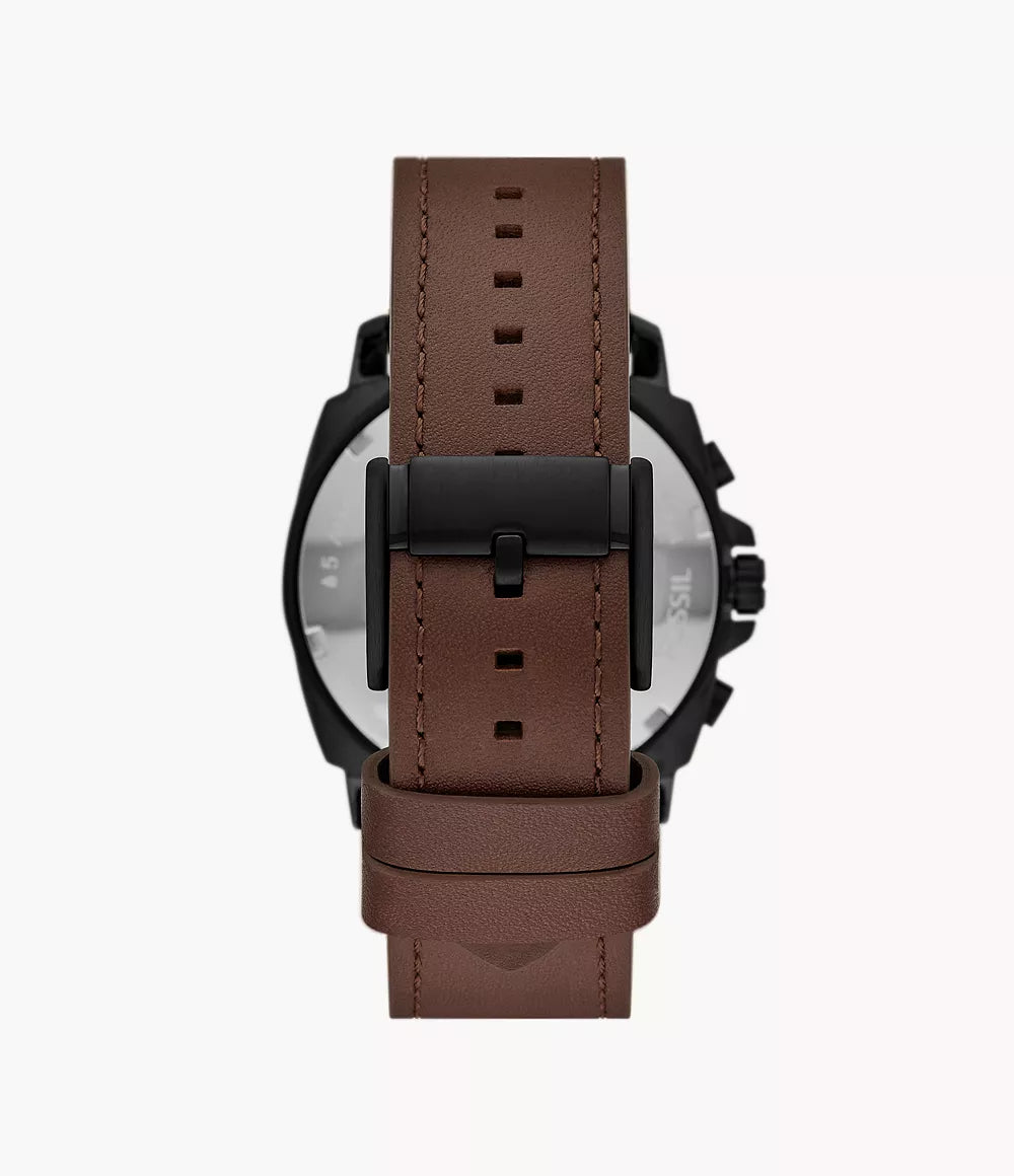 Fossil Privateer Chronograph Dark Brown Leather Watch