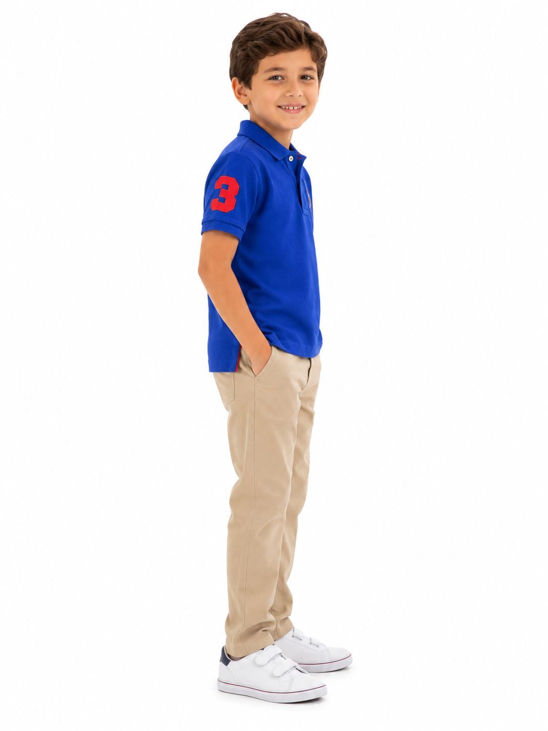 U.S. POLO ASSN-Classic blue polo shirt