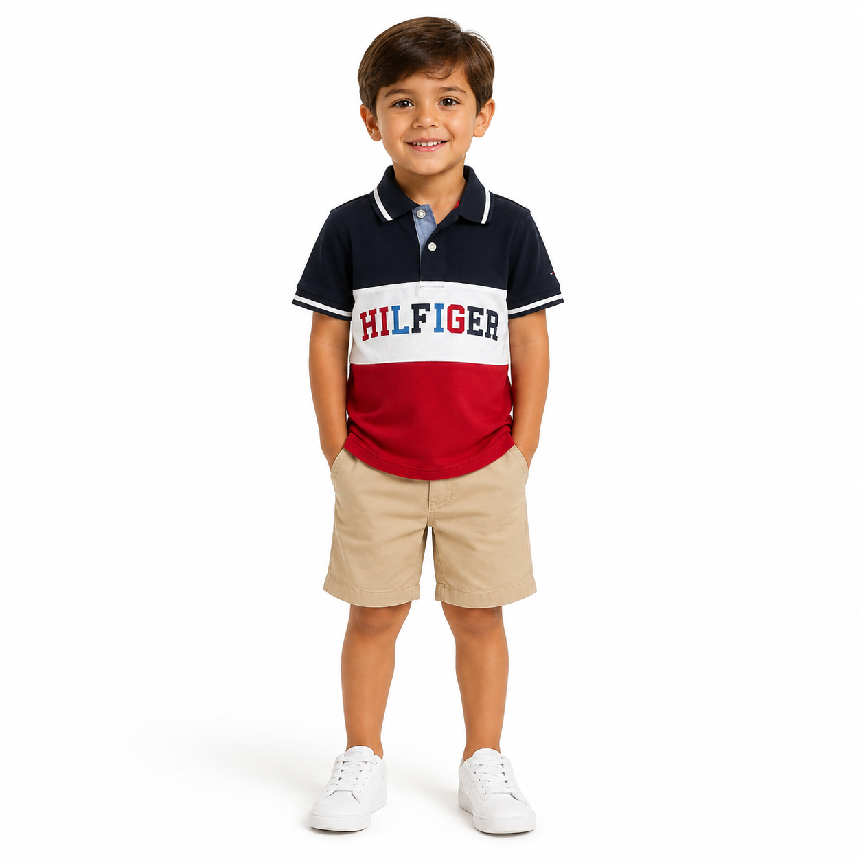 Tommy Hilfiger boys' colorblock polo shirt