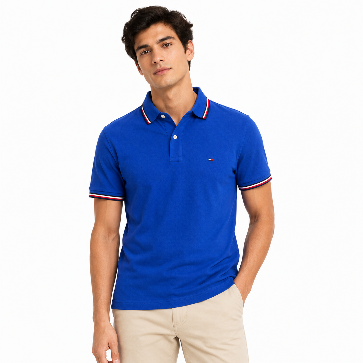 Tommy Hilfiger Slim Fit Tipped Pique Polo Shirt