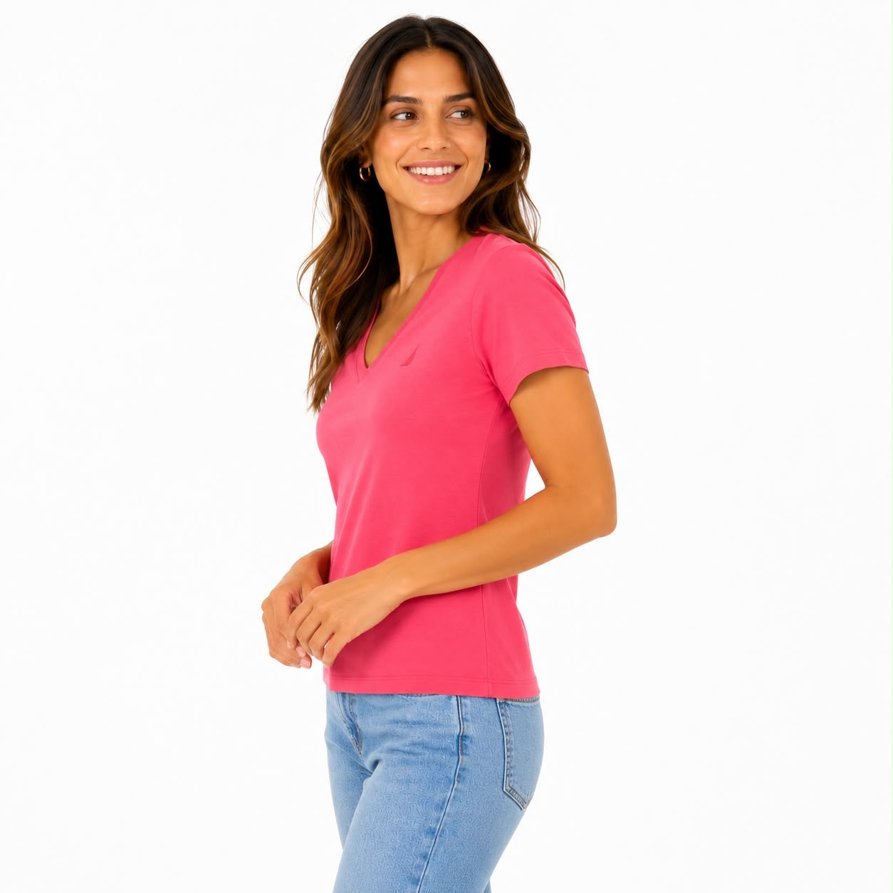 Nautica Solid V-Neck T-Shirt