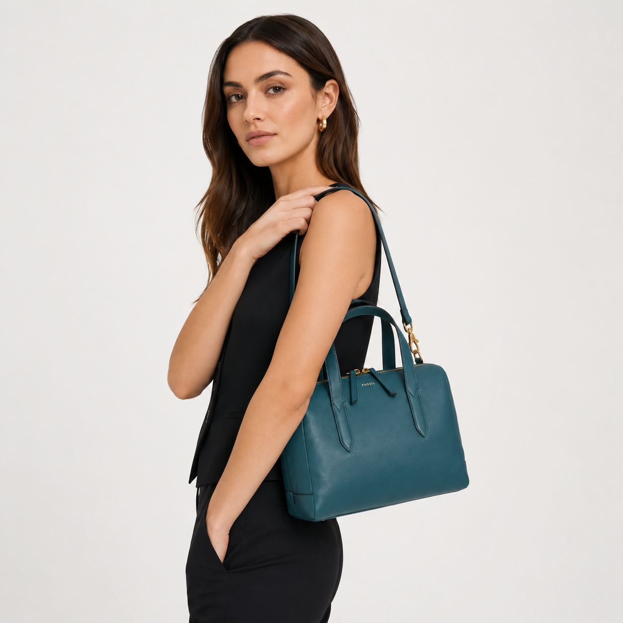 Fossil-Women's Sydney Satchel Purse Handbag