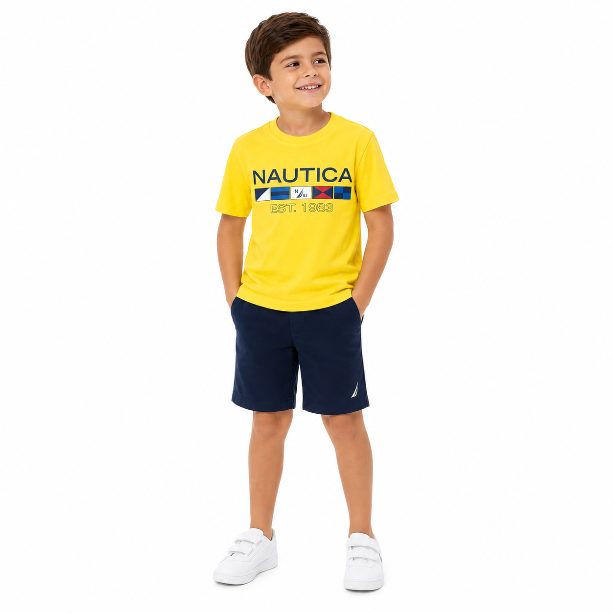 NAUTICA -Boys' Signal Flags Graphic T-Shirt