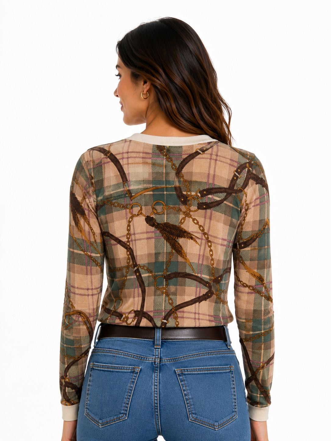 Lauren Ralph Lauren brand sweater with a preppy equestrian style design