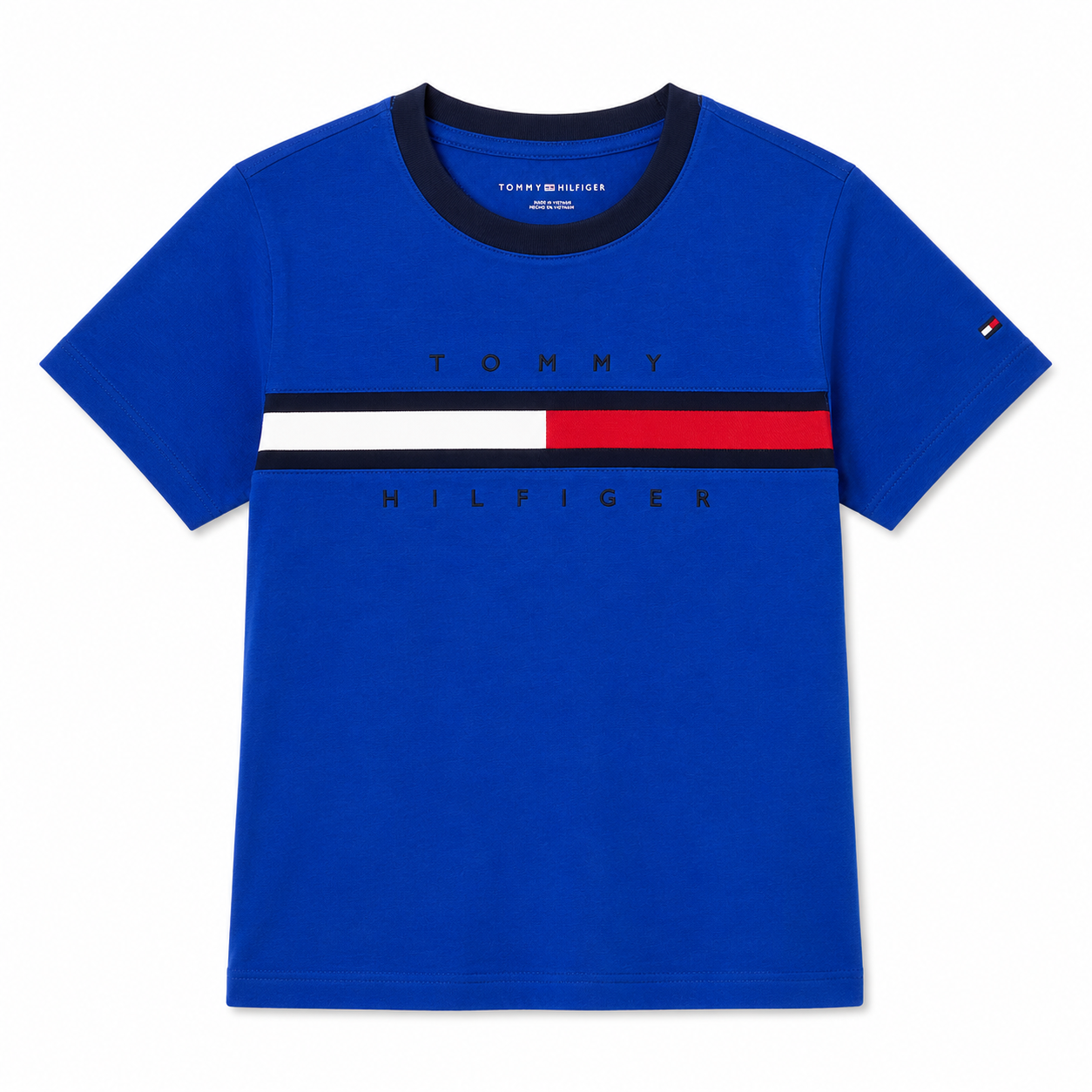 Tommy Hilfiger Boys’ Regular-Fit T-Shirt with Signature Stripes