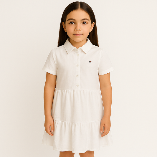 Tommy Hilfiger ids' Sleeveless Embroidered Tiered Dress