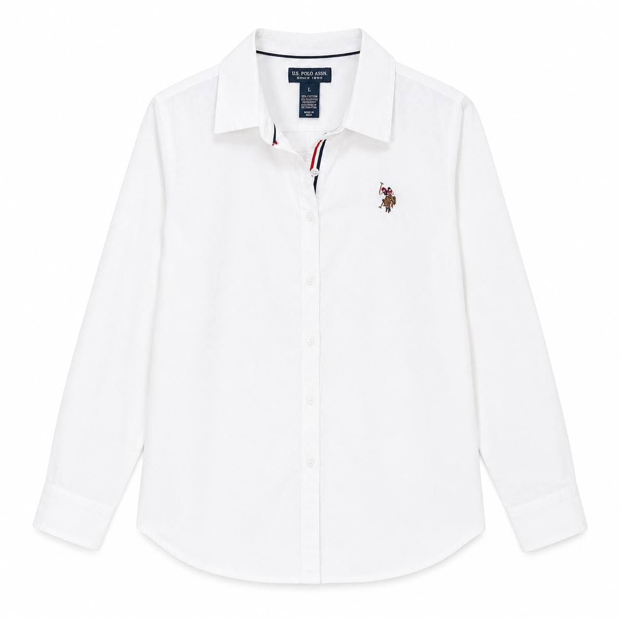U.S Polo Assn Solid Stretch Poplin Shirt