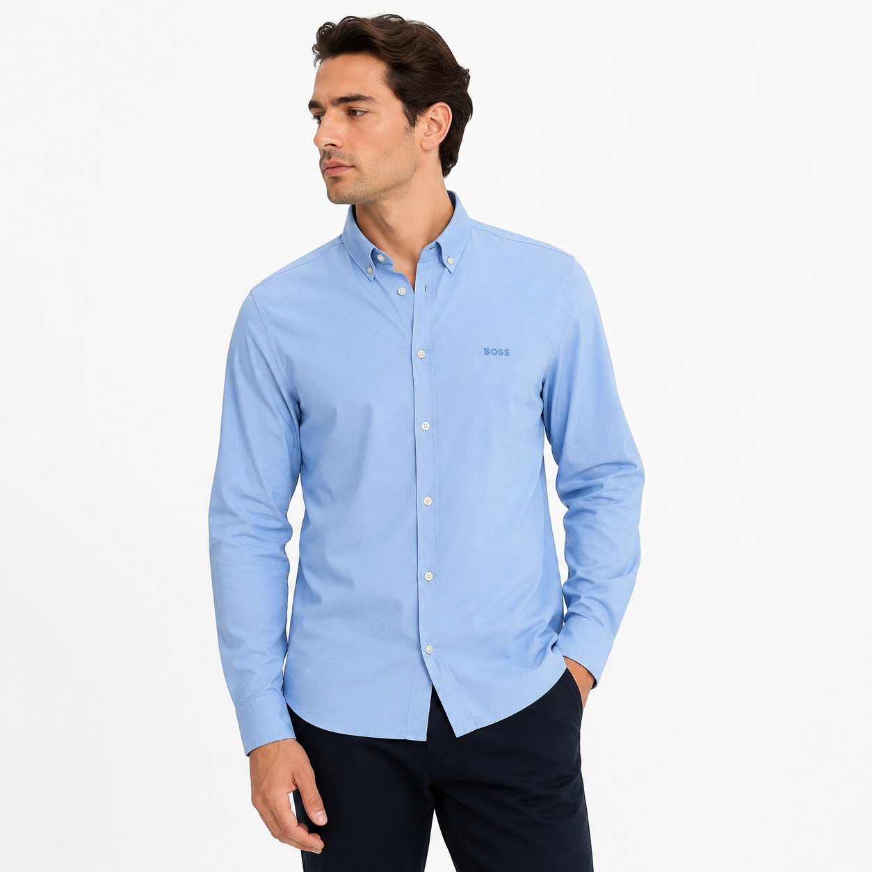 HUGO BOSS men's long-sleeved casual shirt