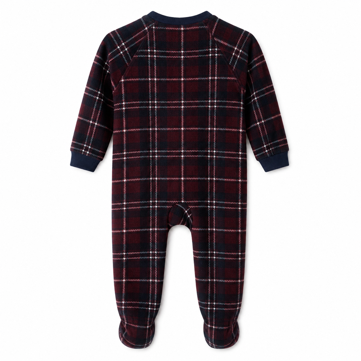 Place Baby And Toddler Boys Plaid Fleece One Piece Pajamas