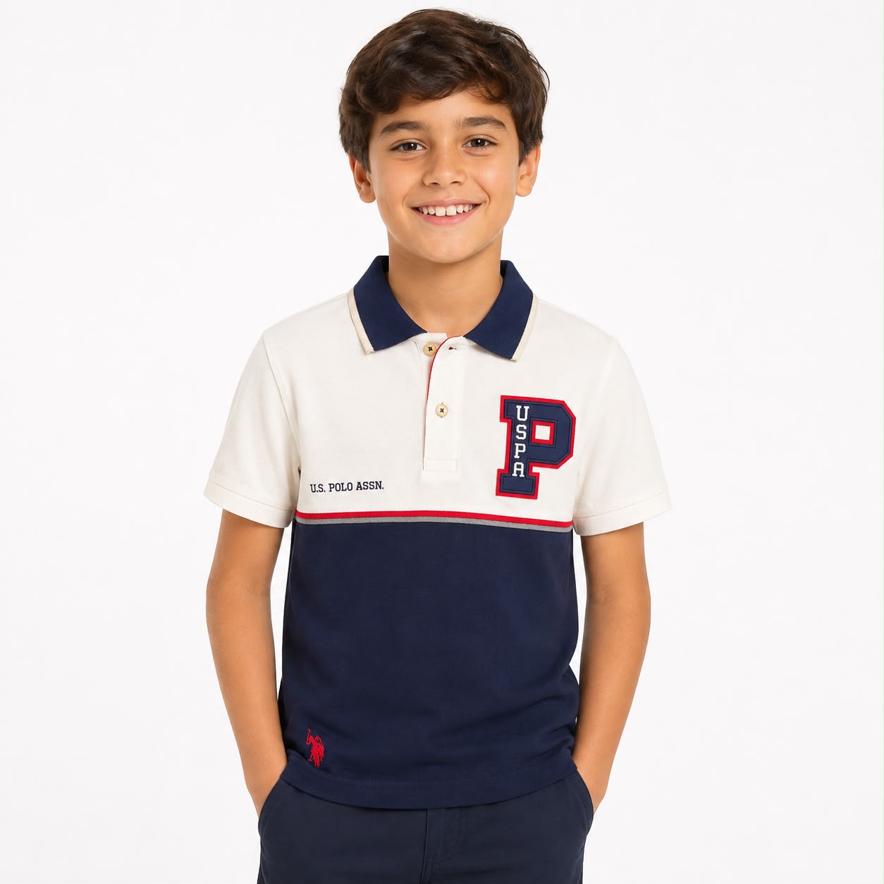 US Polo ASSN Boys Felt Polo Patch Polo