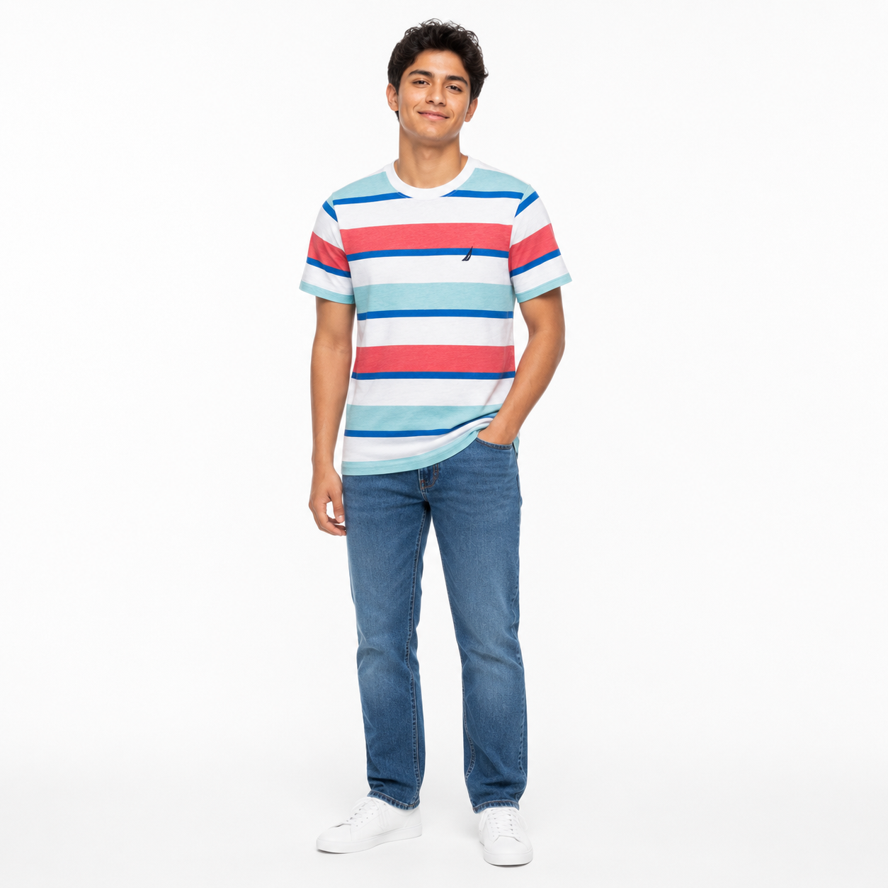 Nautica Boys' Happy Stripe T-Shirt