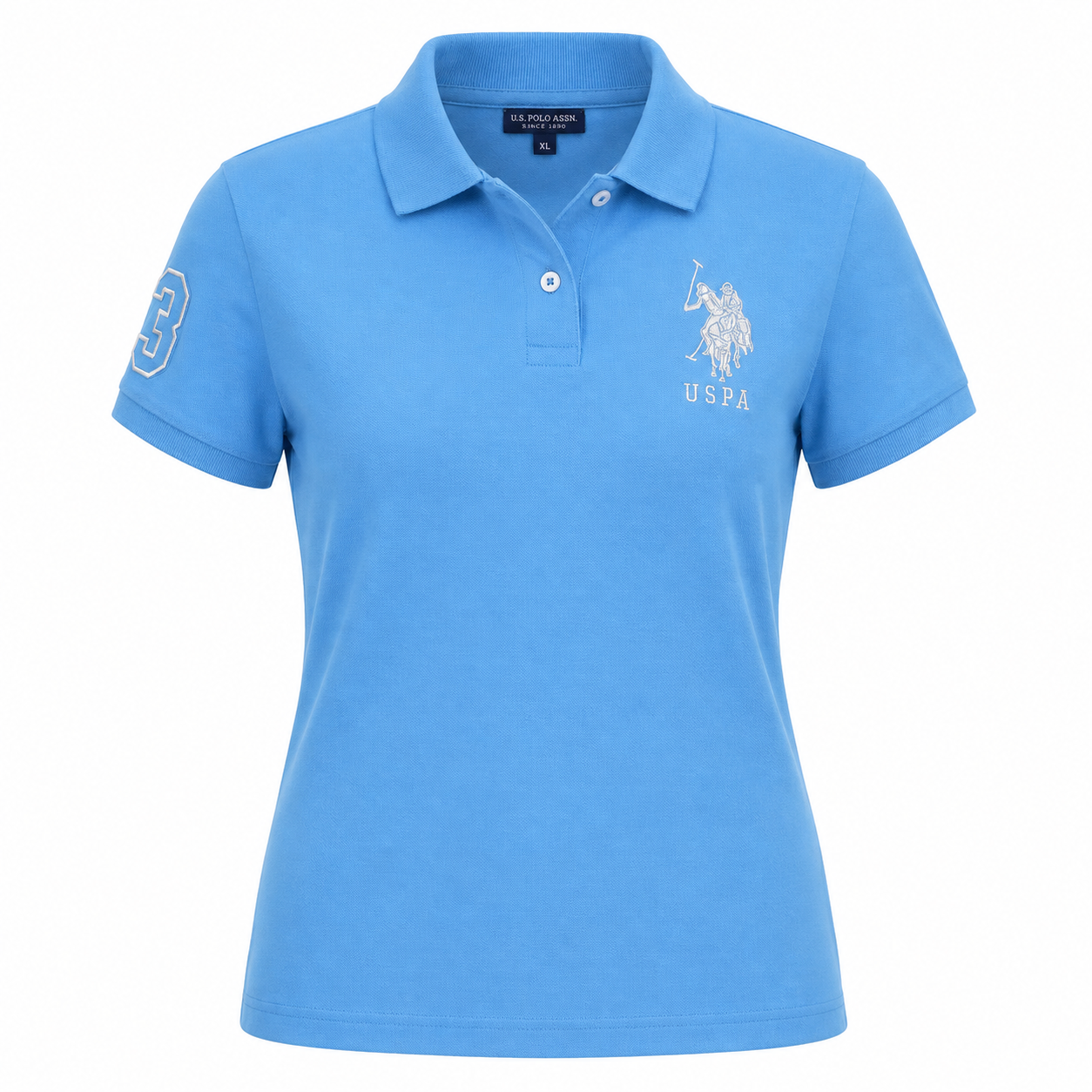 U.S. POLO ASSN-Sky blue polo shirt for women