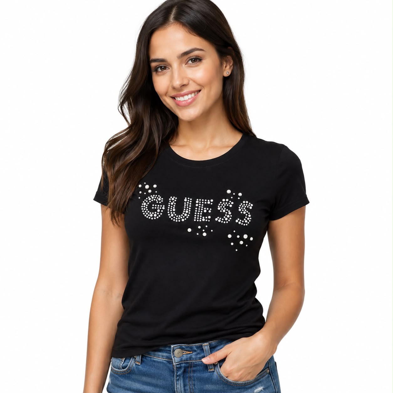 Guess Jet Black Bubble T-Shirt