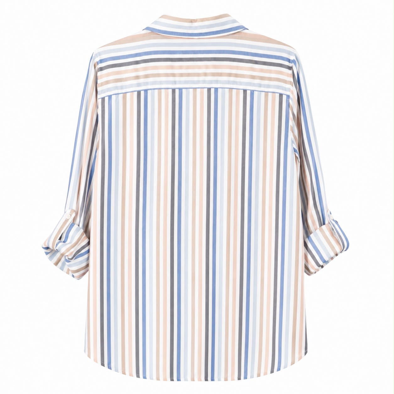Tommy Hilfiger Women's Stern Striped Roll-Tab Shirt